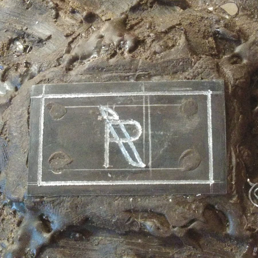 Ittara's Handmade Bidri Logo in Production